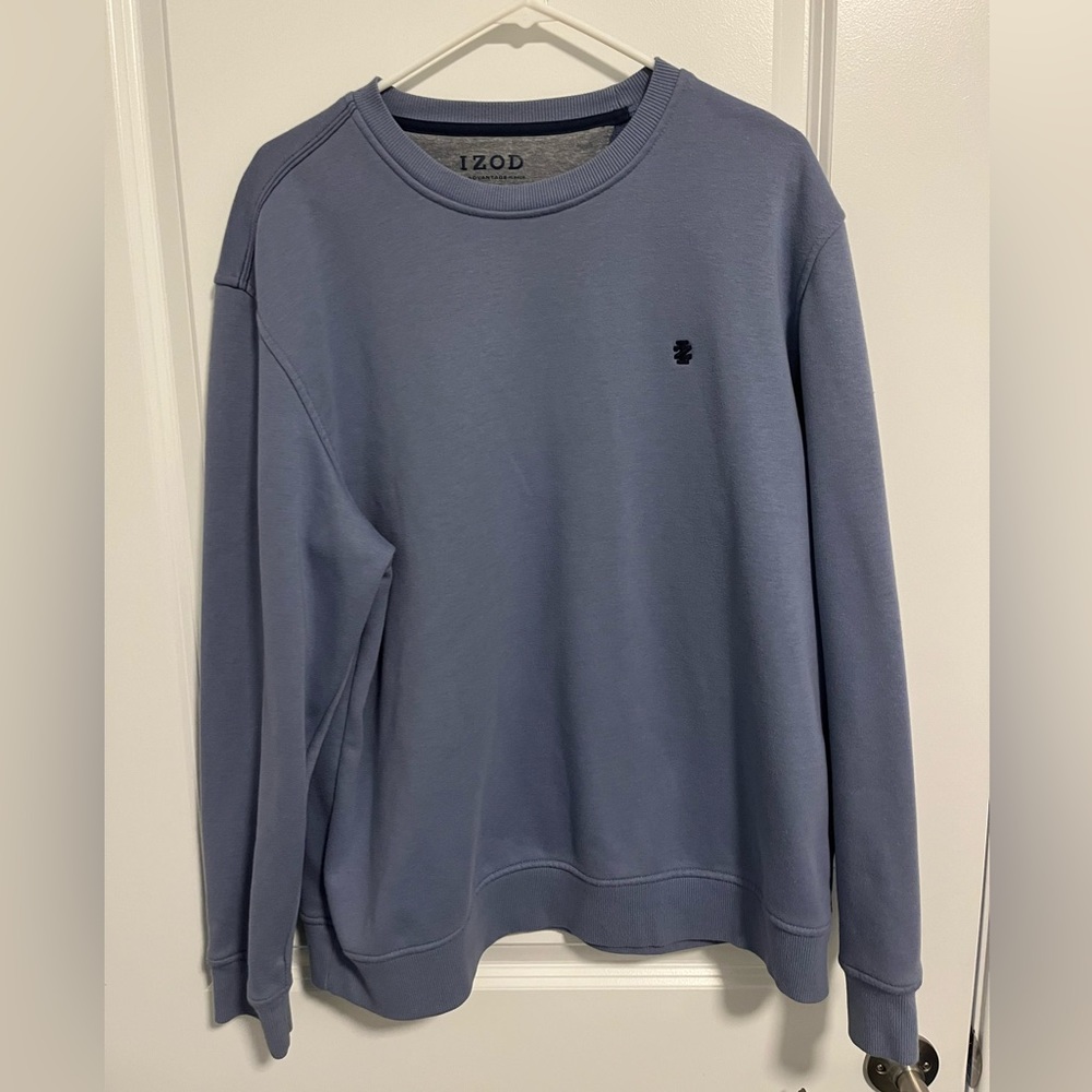 IZOD Advantage Fleece Crew Neck Sweater Men’s Large Light Blue